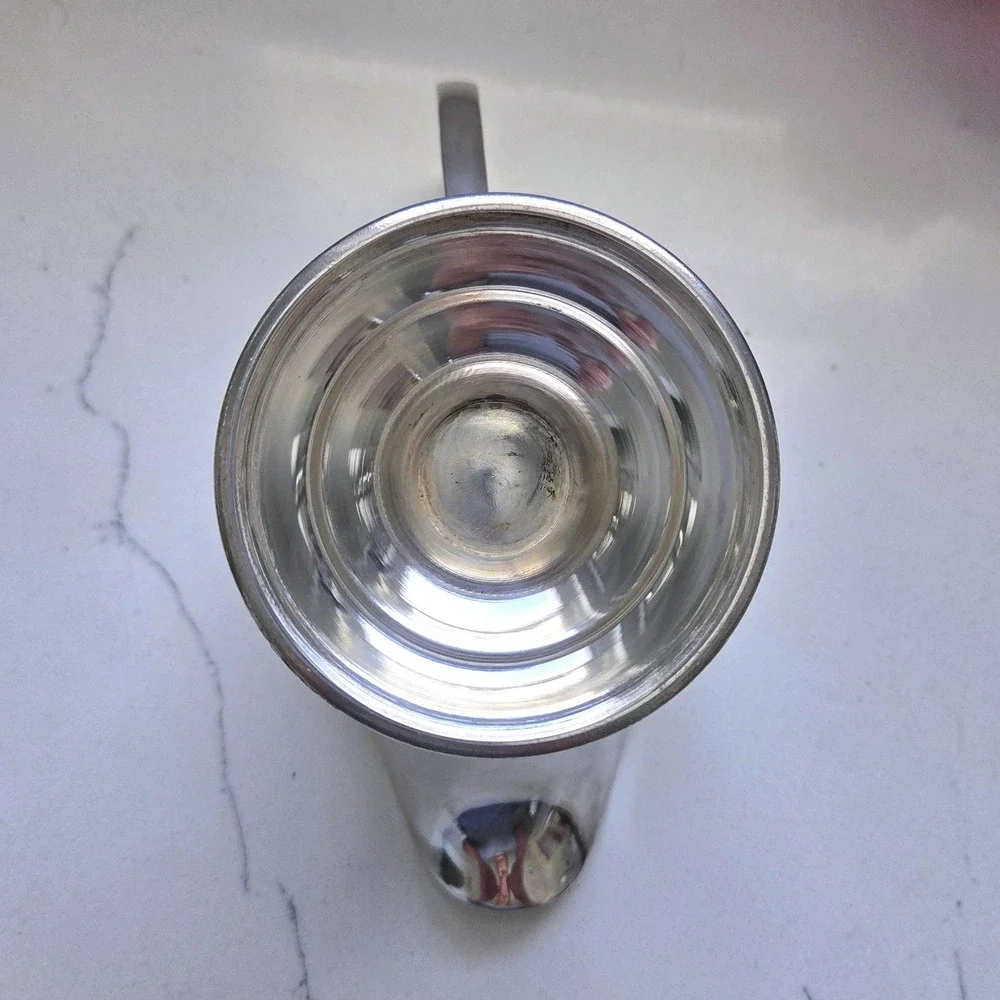 VTG Silver Plated Pedestal Gravy Boat Sauce Pitcher with Loop Handle
